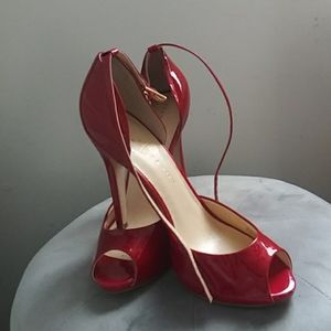 Ivanka Trump Peep Toe Red Heels
